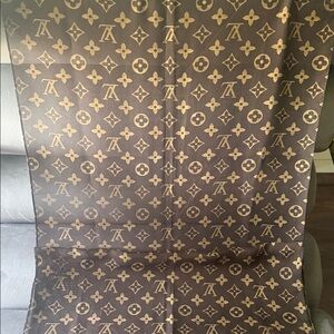 Elegant Monogram Shawl in Brown and Tan